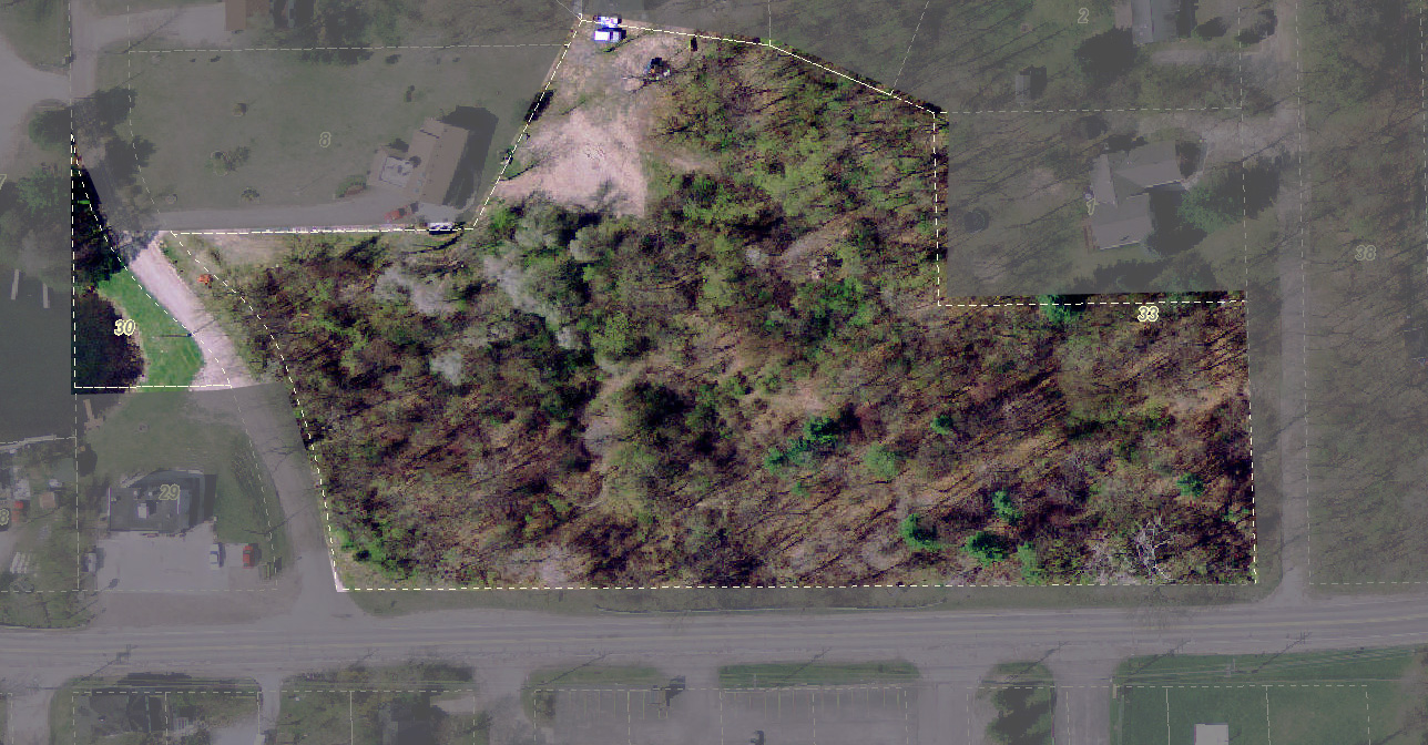 Satellite view of donated land